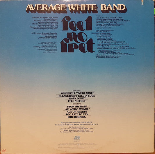 Average White Band - Feel No Fret (Vinyl, LP, Album) Good Plus (G+) / Very Good (VG)