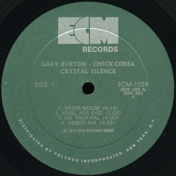 Gary Burton / Chick Corea - Crystal Silence (Vinyl, LP, Album) Good Plus (G+) / Very Good Plus (VG+)