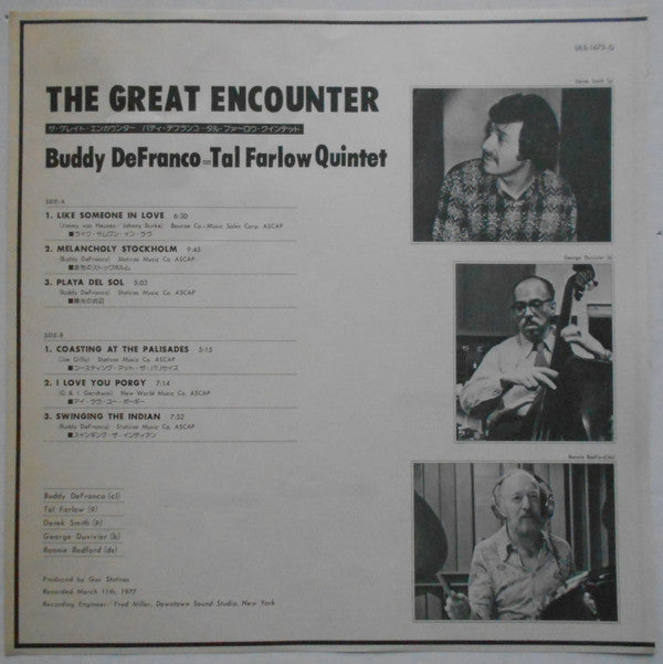 Buddy DeFranco - Tal Farlow Quintet - The Great Encounter (Vinyl, L...