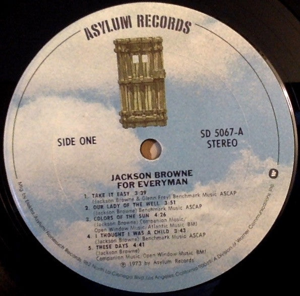 Jackson Browne - For Everyman (Vinyl, LP, Album, Repress, Stereo) Very Good (VG) / Very Good Plus (VG+)