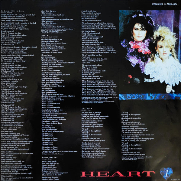 Heart - Heart (Vinyl, LP, Album) Very Good Plus (VG+) / Near Mint (NM or M-)