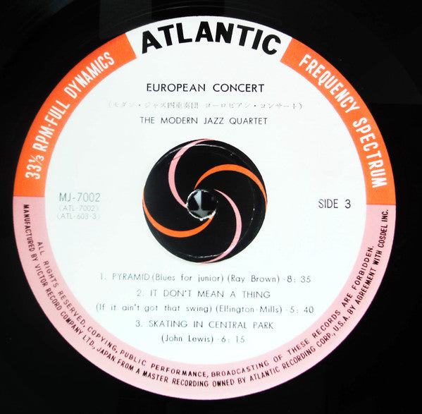 The Modern Jazz Quartet - European Concert (2xVinyl, LP, Album, Mono) Very Good Plus (VG+) / Very Good (VG)