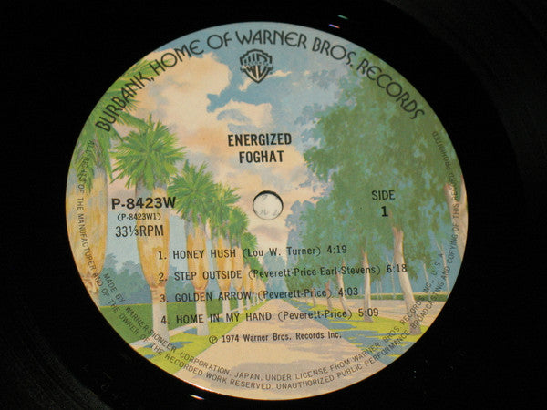 Foghat - Energized (Vinyl, LP, Album) Very Good Plus (VG+) / Very Good (VG)