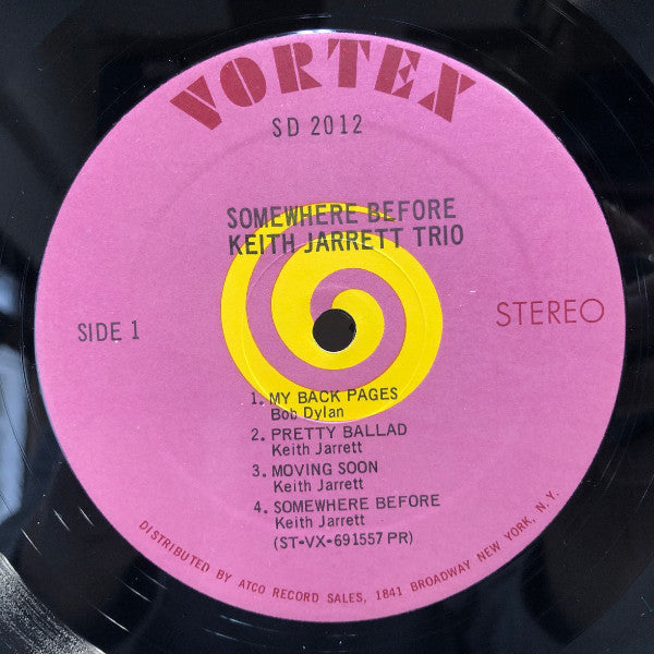 Keith Jarrett Trio - Somewhere Before (Vinyl, LP, Album, Stereo) Very Good Plus (VG+) / Very Good Plus (VG+)