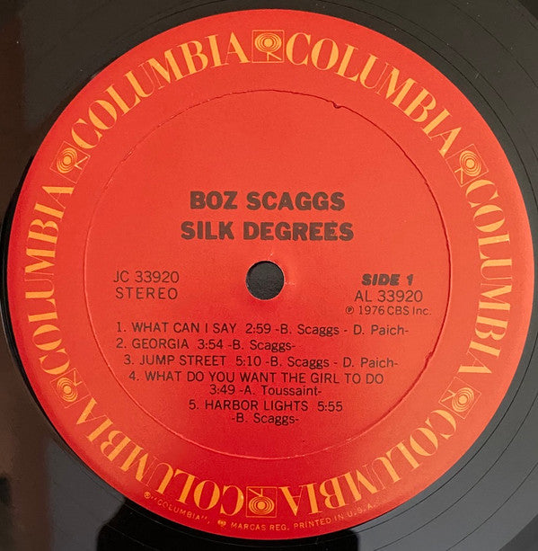 Boz Scaggs - Silk Degrees (Vinyl, LP, Album, Reissue, Stereo) Very Good (VG) / Very Good Plus (VG+)