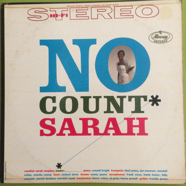 Sarah Vaughan - No Count Sarah (Vinyl, LP, Stereo) Very Good (VG) / Very Good Plus (VG+)