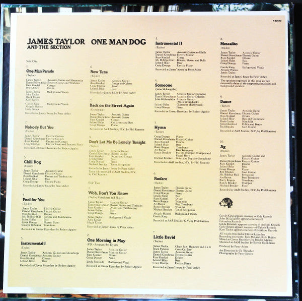 James Taylor (2) - One Man Dog (Vinyl, LP, Album, Reissue) Very Good Plus (VG+) / Very Good (VG)