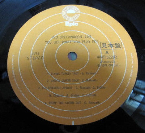 REO Speedwagon - You Get What You Play For (2xVinyl, LP, Album, Promo) Near Mint (NM or M-) / Very Good Plus (VG+)
