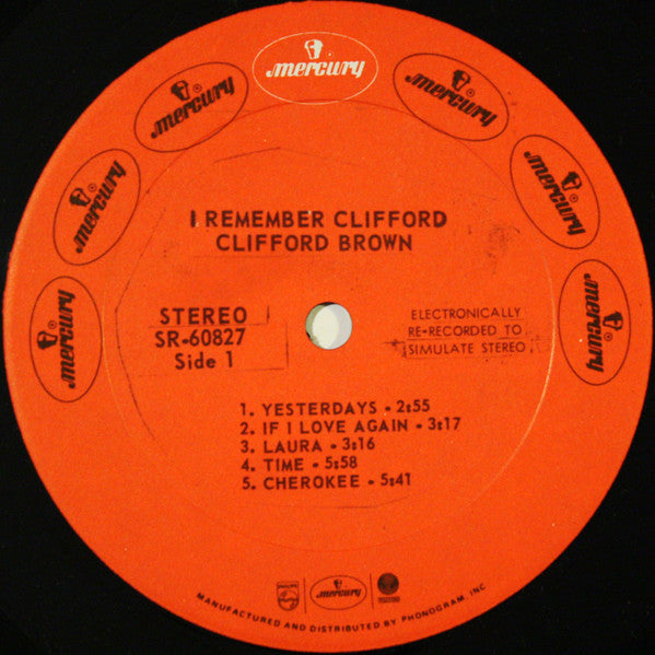 Clifford Brown - Remember Clifford (Vinyl, LP, Compilation, Stereo) Very Good Plus (VG+) / Very Good (VG)