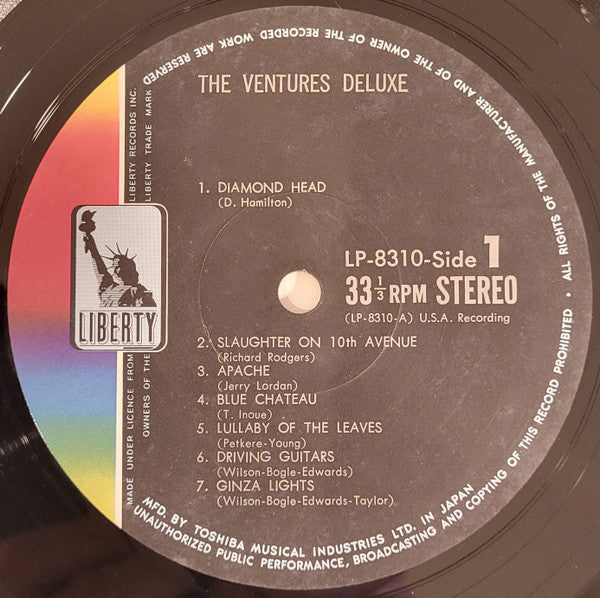 The Ventures - Deluxe (Vinyl, LP, Compilation, Stereo) Good Plus (G+) / Very Good Plus (VG+)