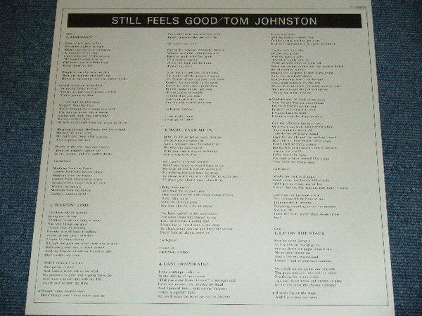 Tom Johnston - Still Feels Good (Vinyl, LP, Album, Promo) Near Mint (NM or M-) / Very Good (VG)