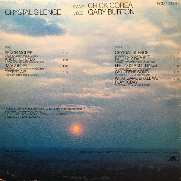 Gary Burton / Chick Corea - Crystal Silence (Vinyl, LP, Album) Good Plus (G+) / Very Good Plus (VG+)