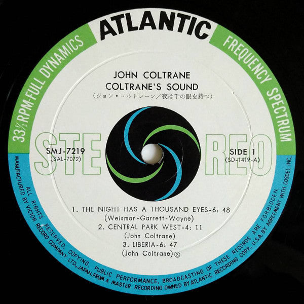 John Coltrane - Coltrane's Sound (Vinyl, LP, Album, Stereo) Very Good Plus (VG+) / Very Good (VG)