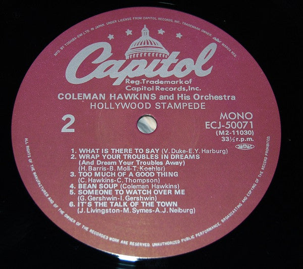 Coleman Hawkins And His Orchestra - Hollywood Stampede (Vinyl, LP, Compilation) Very Good Plus (VG+) / Very Good (VG)