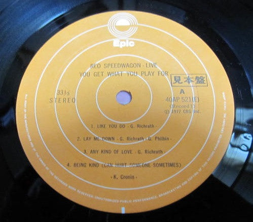 REO Speedwagon - You Get What You Play For (2xVinyl, LP, Album, Promo) Near Mint (NM or M-) / Very Good Plus (VG+)