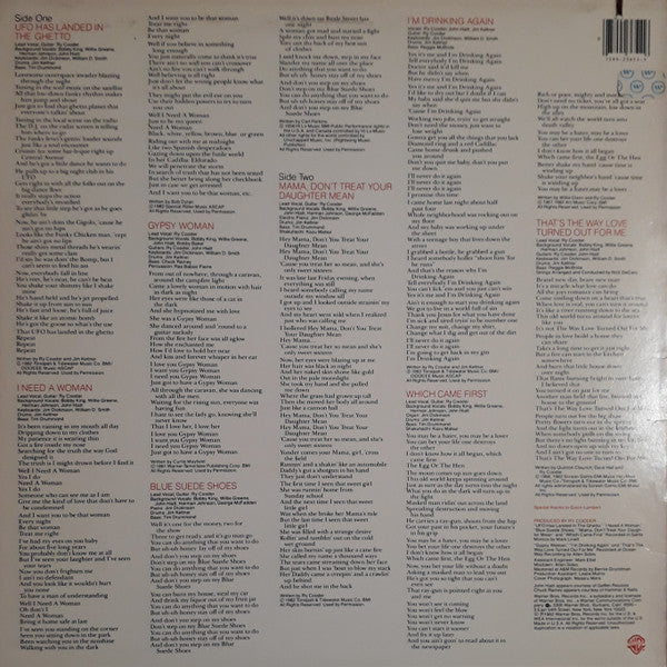 Ry Cooder - The Slide Area (Vinyl, LP, Album) Very Good (VG) / Very Good (VG)