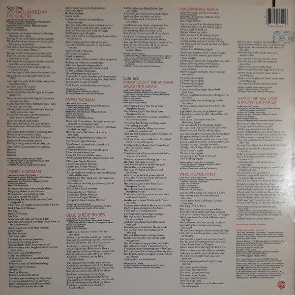 Ry Cooder - The Slide Area (Vinyl, LP, Album) Very Good (VG) / Very Good (VG)