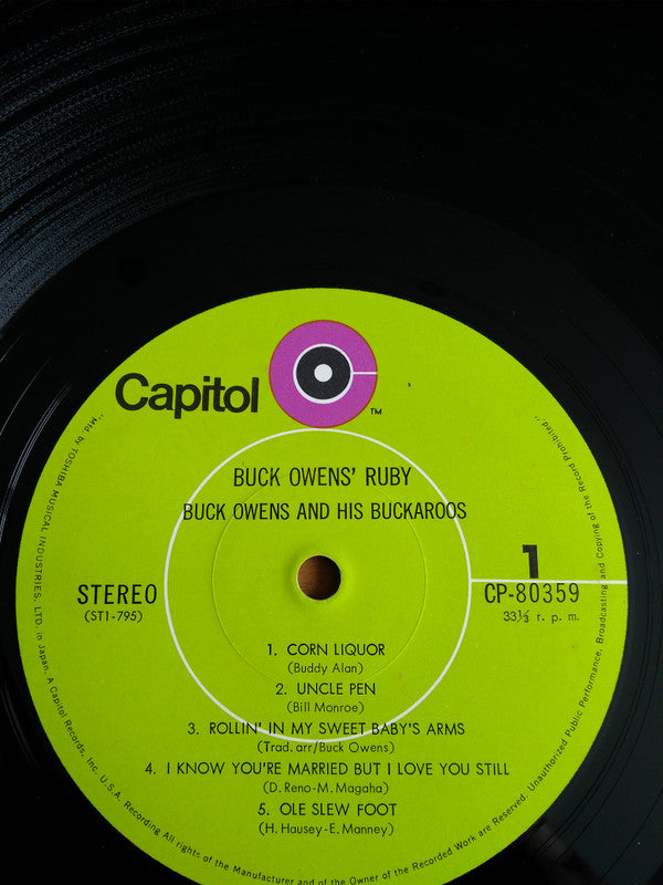 Buck Owens And His Buckaroos - Buck Owens' Ruby (Vinyl, LP, Album) Very Good Plus (VG+) / Very Good (VG)