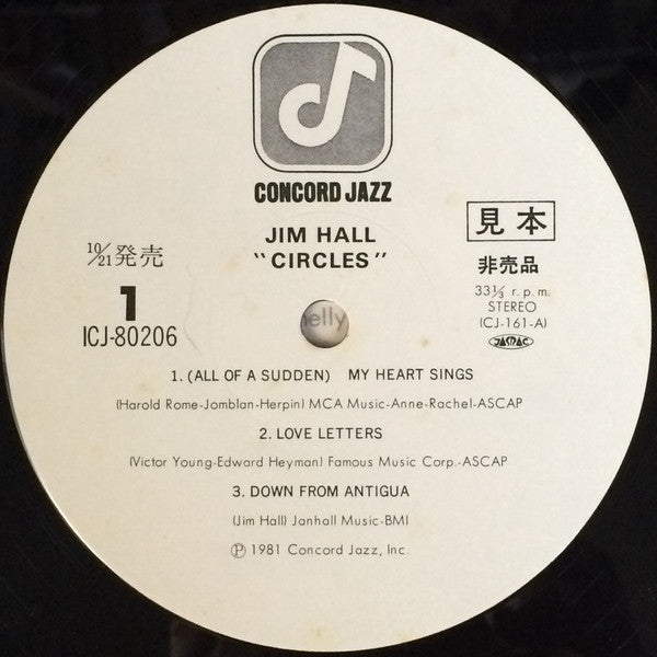 Jim Hall Trio - Circles (Vinyl, LP, Album, Promo) Near Mint (NM or M-) / Very Good (VG)