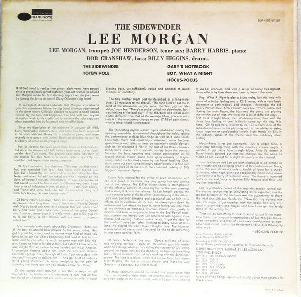 Lee Morgan - The Sidewinder (Vinyl, LP, Album, Reissue, Stereo)