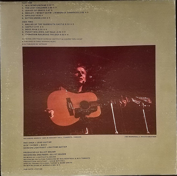 Gordon Lightfoot - Sunday Concert (Vinyl, LP, Album) Good Plus (G+) / Good Plus (G+)
