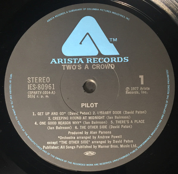 Pilot - Two's A Crowd (Vinyl, LP, Album) Very Good Plus (VG+) / Good Plus (G+)