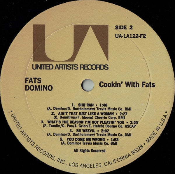 Fats Domino - Cookin' With Fats (2xVinyl, LP, Album, Compilation, Mono) Very Good (VG) / Very Good (VG)