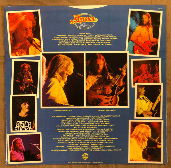 America (2) - Live (Vinyl, LP, Album) Very Good Plus (VG+) / Very Good Plus (VG+)