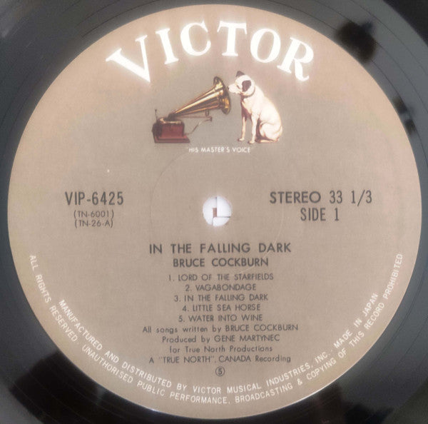 Bruce Cockburn - In The Falling Dark (Vinyl, LP, Album) Very Good (VG) / Very Good Plus (VG+)