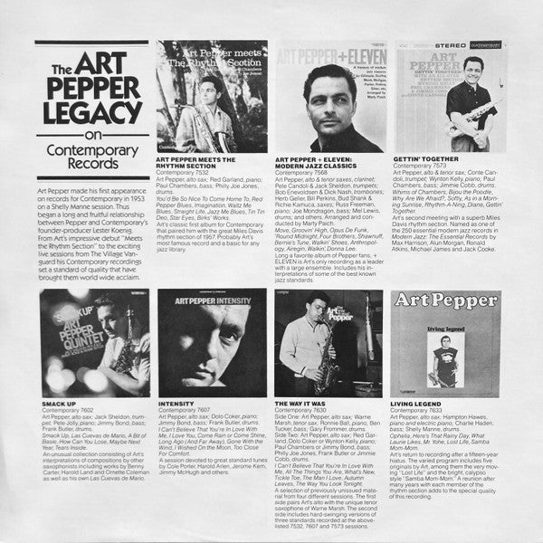 Art Pepper - Art Pepper + Eleven (Modern Jazz Classics) (Vinyl, LP, Stereo) Very Good (VG) / Very Good (VG)