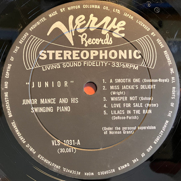 Junior Mance - Junior (Vinyl, LP, Album, Stereo)