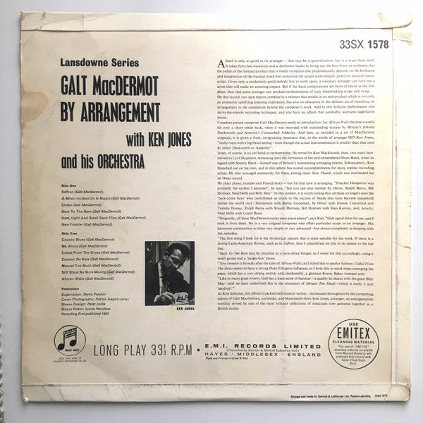 Galt MacDermot - Galt MacDermot By Arrangement (Vinyl, LP) Very Good (VG) / Good Plus (G+)