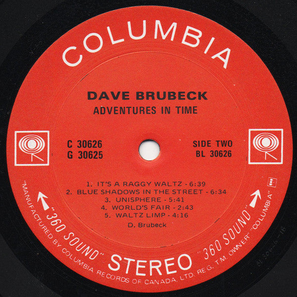 Dave Brubeck - Adventures In Time (2xVinyl, LP, Compilation, Stereo) Very Good Plus (VG+) / Very Good Plus (VG+)