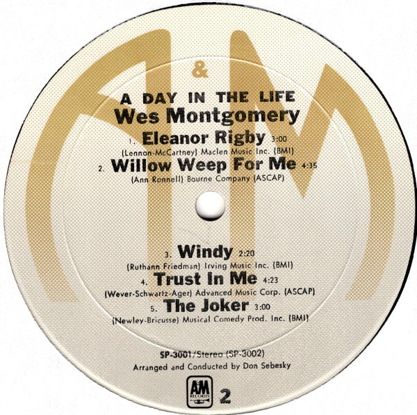 Wes Montgomery - A Day In The Life (Vinyl, LP, Album, Repress) Very Good Plus (VG+) / Good Plus (G+)