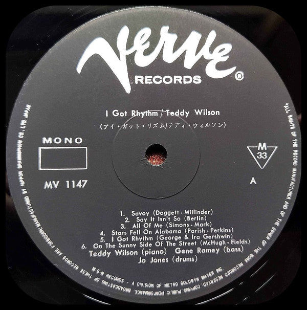 Teddy Wilson - I Got Rhythm (Vinyl, LP, Reissue, Mono) Very Good (VG) / Very Good (VG)