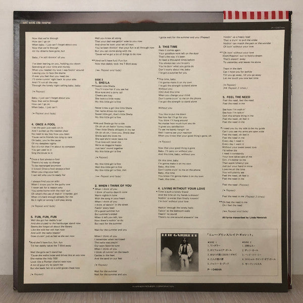 Leif Garrett - Feel The Need (Vinyl, LP, Album) Very Good (VG) / Very Good (VG)