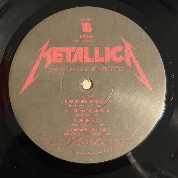 Metallica - Master Of Puppets (Vinyl, LP, Album, Reissue, Remastered) Near Mint (NM or M-) / Near Mint (NM or M-)