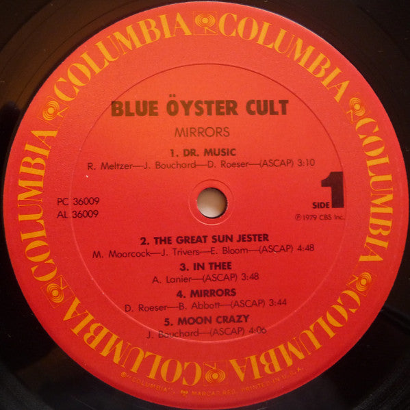 Blue Öyster Cult - Mirrors (Vinyl, LP, Album, Reissue) Very Good (VG) / Very Good Plus (VG+)