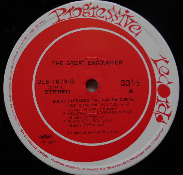 Buddy DeFranco - Tal Farlow Quintet - The Great Encounter (Vinyl, L...