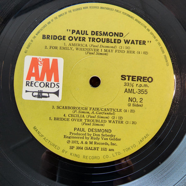 Paul Desmond - Bridge Over Troubled Water (Vinyl, LP, Album)