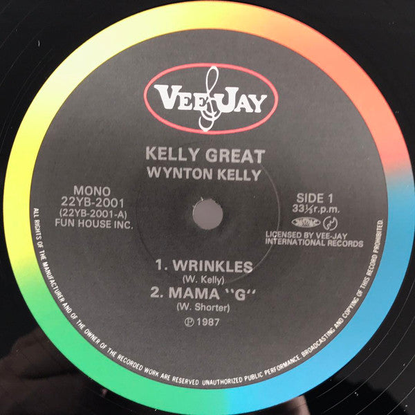 Wynton Kelly - Kelly Great (Vinyl, LP, Album, Reissue, Remastered, Mono) Very Good Plus (VG+) / Very Good (VG)
