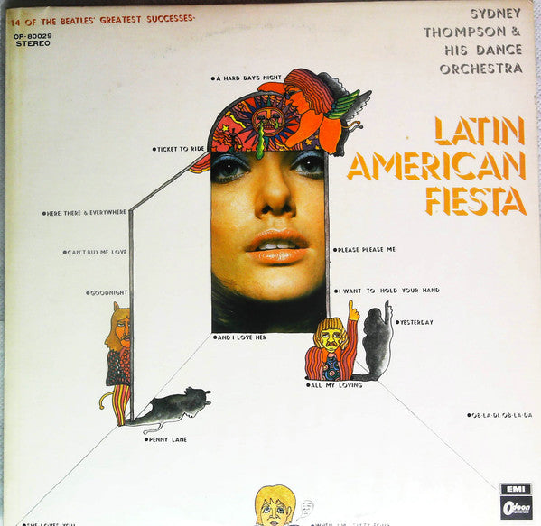 Sydney Thompson And His Orchestra - Latin American Fiesta (14 Of The Beatles Greatest Successes) (Vinyl, LP, Album) Very Good (VG) / Very Good (VG)