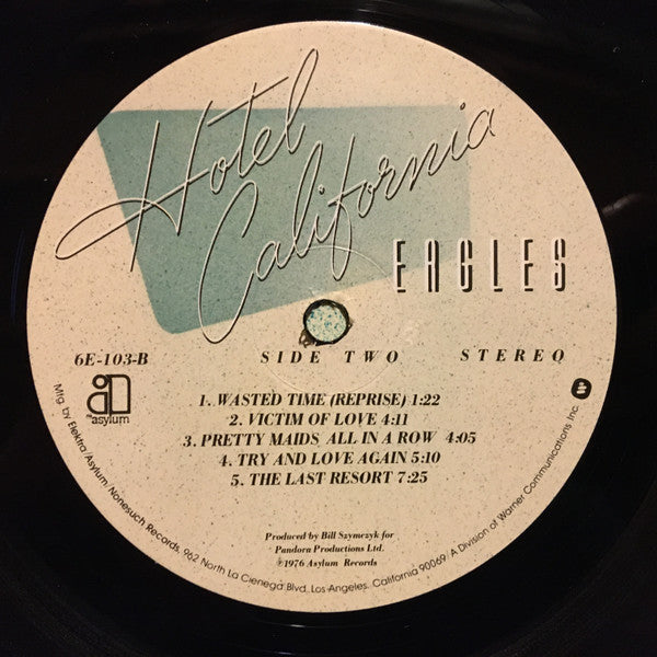 Eagles - Hotel California (Vinyl, LP, Album, Reissue, Stereo)