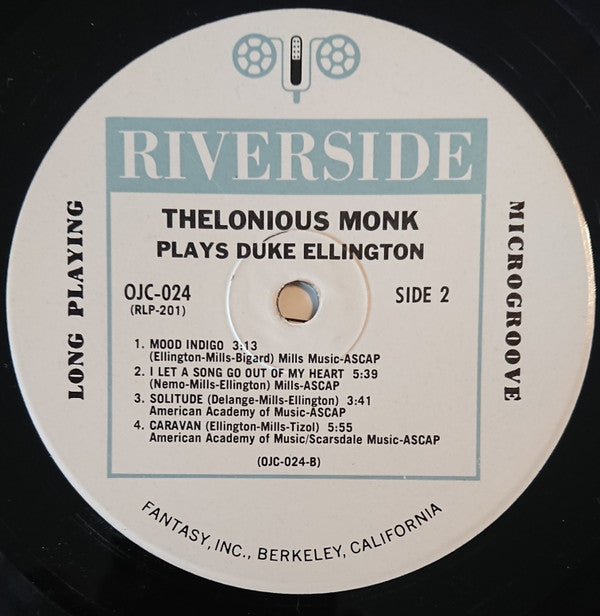 Thelonious Monk - Thelonious Monk Plays Duke Ellington (Vinyl, LP, Album, Reissue, Mono) Good Plus (G+) / Very Good Plus (VG+)