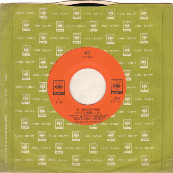 Simon & Garfunkel - El Condor Pasa (Vinyl, 7", 45 RPM, Single, Stereo) Very Good (VG) / Very Good Plus (VG+)