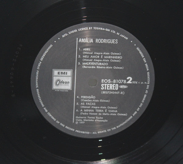 Amália Rodrigues - Cantigas Numa Língua Antiga (Vinyl, LP, Album, S...