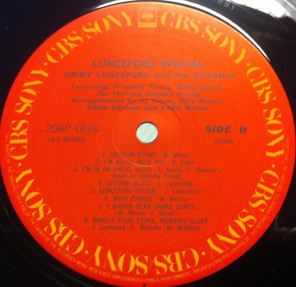 Jimmie Lunceford And His Orchestra - Lunceford Special (Vinyl, LP, Compilation, Reissue, Mono) Very Good Plus (VG+) / Good Plus (G+)