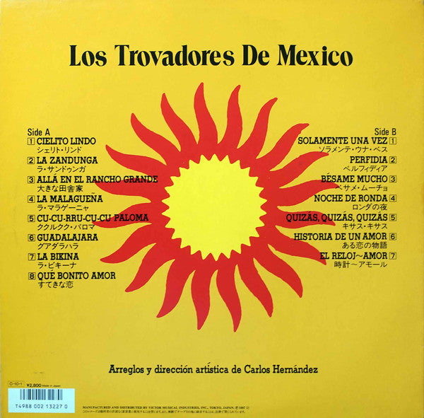 Los Trovadores De México - Los Trovadores De México (Vinyl, LP, Compilation, Promo) Near Mint (NM or M-) / Very Good Plus (VG+)