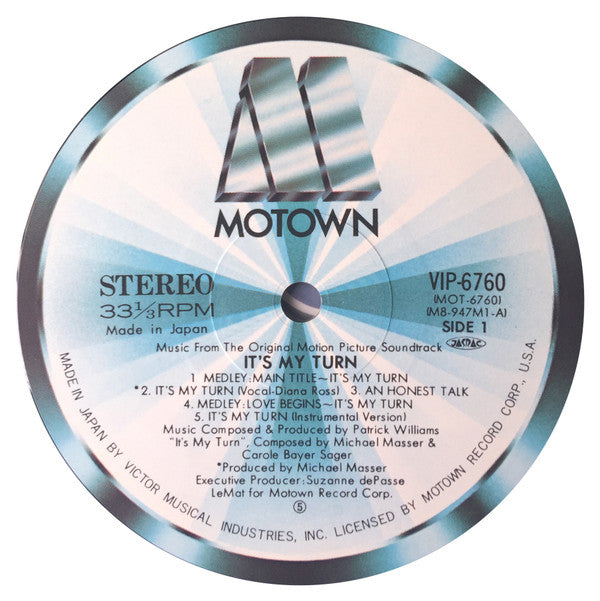 Various - Music From The Original Motion Picture Soundtrack "It's My Turn" (Vinyl, LP, Album) Very Good Plus (VG+) / Very Good (VG)