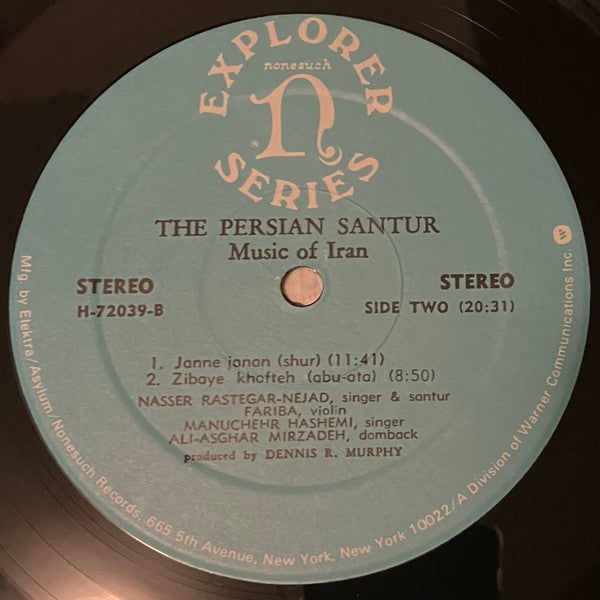Nasser Rastegar-Nejad - The Persian Santur / Music Of Iran (Vinyl, ...